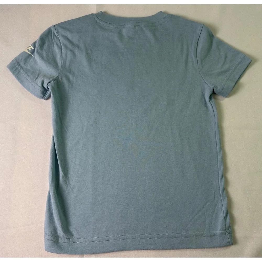 Nike‎ T-Shirt Kids Size XS (4) Blue Graphic Logo The Nike Tee 3-4 Years